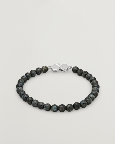 Tom Wood Cove Bracelet Slim Black Larvikite – Svart