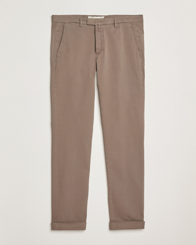 Briglia 1949 Slim Fit Cotton Stretch Chino Taupe, Herr, Chinos, Beige, Storlek 46