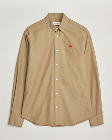 Herr | Forét | Forét Flag Regular Fit Oxford Shirt Khaki
