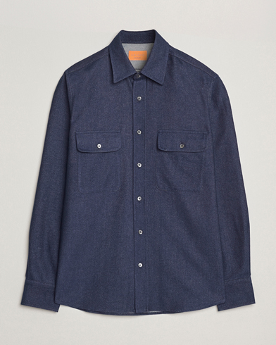Grigio Heavy Twill Overshirt Navy – Blå
