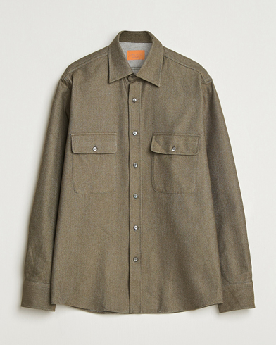 Grigio Heavy Twill Overshirt Military – Grön