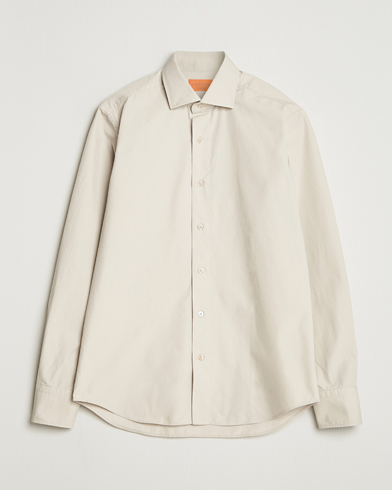 Grigio Cotton Twill Shirt Beige – Beige