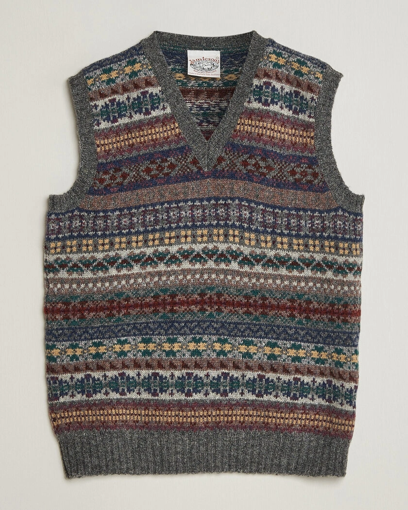 Jamieson's of Shetland Jamiesons Of Shetland All Over Fair Isle Slipover Multi – Flerfärgad