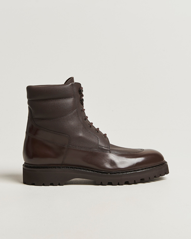 Herr | John Lobb | John Lobb Peak Lined Boots Dark Brown