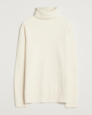 LES DEUX Eddie Wool Rib Rollneck Ivory – Vit