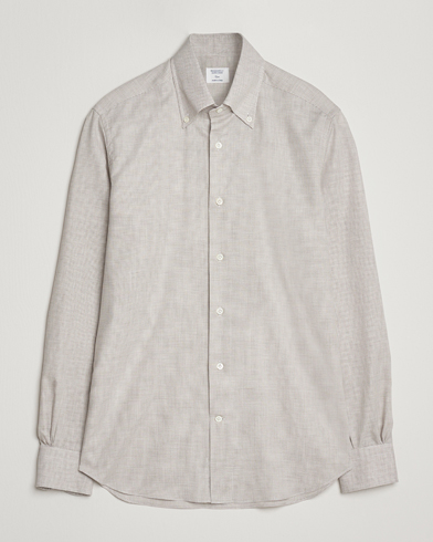 Mazzarelli Soft Flannel Button Down Shirt Beige – Beige