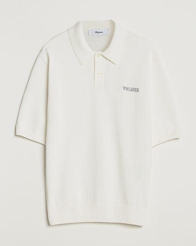 Palmes Cotton Knit Polo Off White – Vit