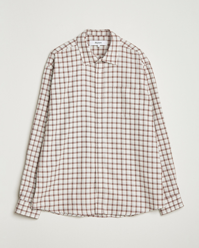 Palmes Cotton/Merino Shirt White/Brown – Flerfärgad