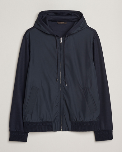 Herr | Zanone | Zanone Full Zip Hybrid Jacket Navy