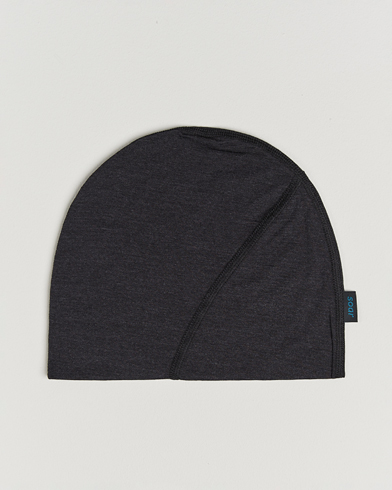 SOAR Running Silk Merino Beanie Dark Grey – Svart