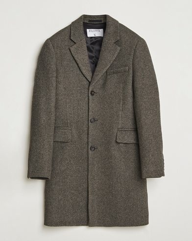 Filippa K William Wool Textured Coat Driftwood – Brun