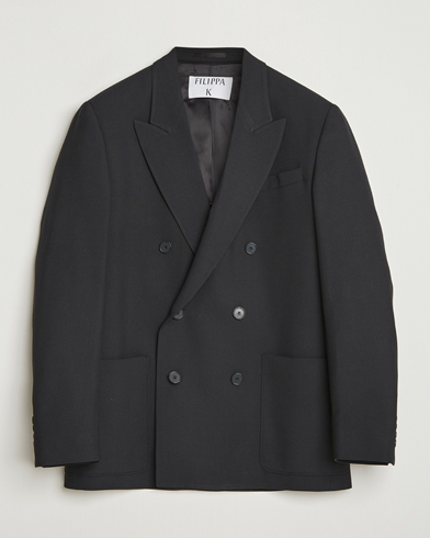 Herr | Filippa K | Filippa K Michael Wool Double Breasted Blazer Black