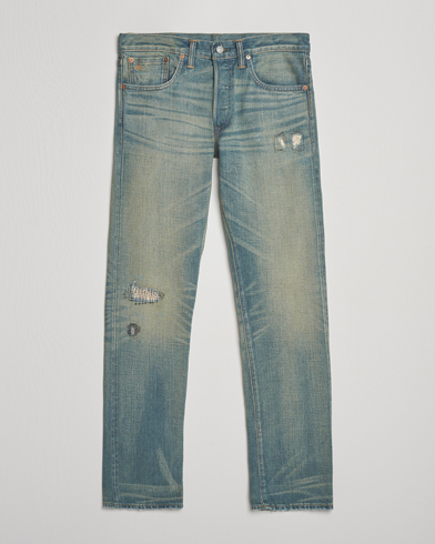 RRL Slim Fit 5-Pocket Denim Ridgway Wash – Blå