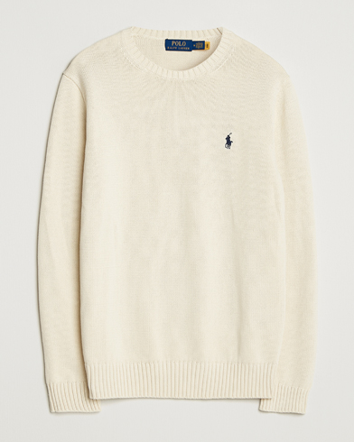 Polo Ralph Lauren Cotton Crew Neck Sweater Andover Cream – Vit
