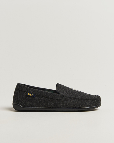Polo Ralph Lauren Brenan Wool Slipper Black/Cream – Svart
