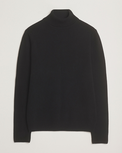 Stenströms Brushed Merino Rollneck Black – Svart