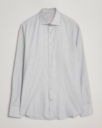 Stenströms Regular Fit Brushed Mini Herringbone Shirt Grey – Grå