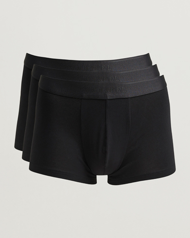 Sunspel 3-Pack Cotton Stretch Trunk Black – Svart