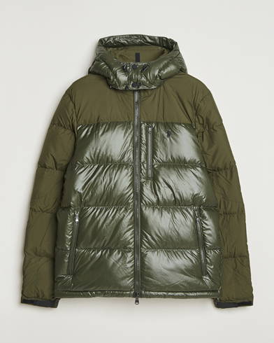 Polo Ralph Lauren Gorham Mixed Glossy Down Jacket Dark Loden – Grön