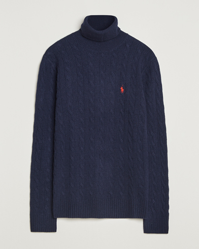 Polo Ralph Lauren Wool/Cashmere Rollneck Hunter Navy – Blå