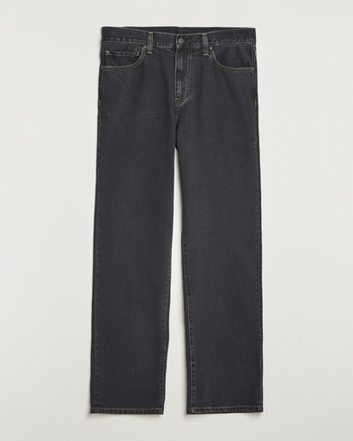 Carhartt WIP Aaron Pant Smith Denim Black Stone Wash – Svart