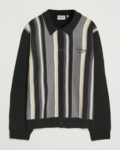 Carhartt WIP Bainter Striped Cardigan Black, Herr, Cardigan, Svart, Storlek S