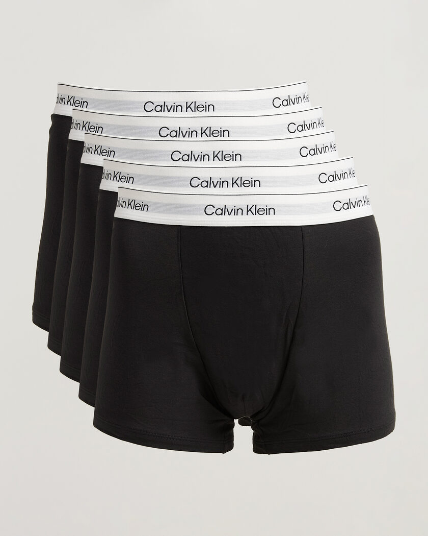 Calvin Klein 5-Pack Icon Cotton Stretch Relaxed Trunk Black – Svart