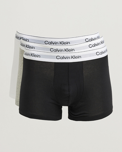 Calvin Klein 3-Pack Icon Cotton Stretch Trunk Grey/Black/White – Flerfärgad