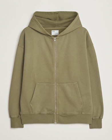 Colorful Standard Classic Organic Full Zip Hoodie Dusty Olive – Grön