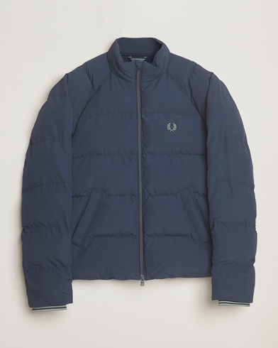 Fred Perry Raglan Padded Down Jacket Dark Airforce – Grå