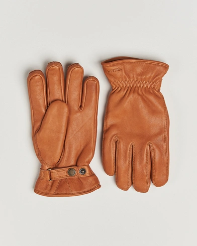 Hestra Burensvik Deerskin Wool Pile Glove Cognac, Herr, Handskar, Brun, Storlek 7
