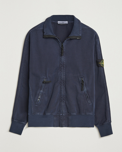 Stone Island Organic Panama Cotton Track Jacket Ink – Blå