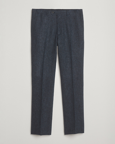 Walker Slater Edward Shetland Wool Donegal Trousers Navy – Blå