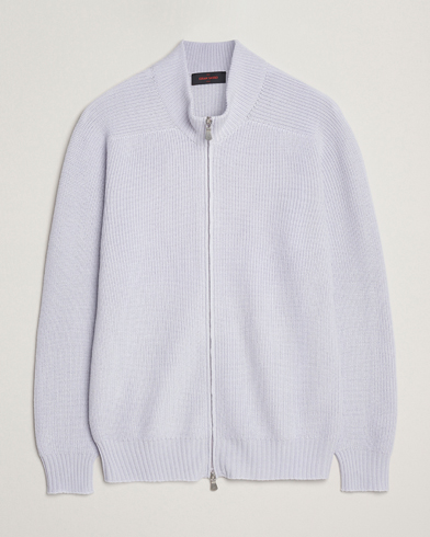 Gran Sasso Rainwool Full Zip Light Purple Melange – Grå
