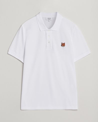 Maison Kitsuné Fox Head Polo White – Vit