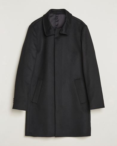 Tiger of Sweden Aleric Wool/Cashmere Stand Up Coat Black – Svart
