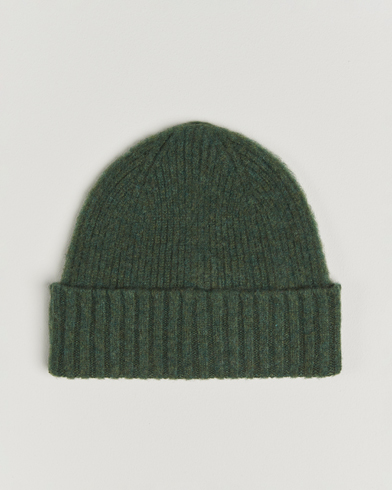 Robert Mackie Rona Ribbed Shaggy Lambswool Beanie Green – Grön