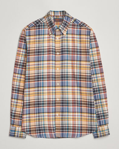 Morris Happy Tartan Check Shirt Yellow – Gul