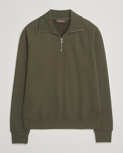 Morris Maryon Half Zip Sweatshirt Olive – Grön