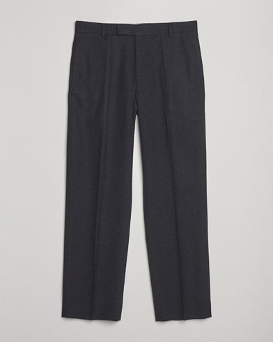 Palmes Wool Pleated Trousers Black – Svart