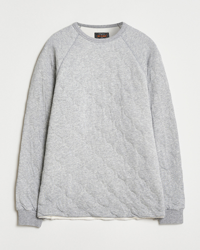 BEAMS PLUS MIL Quilt Crew Neck Grey – Grå