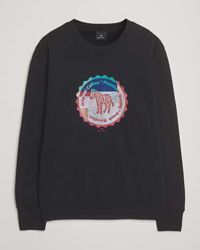 PS Paul Smith Zebra Bottle Top Crew Neck Sweatshirt Black – Svart
