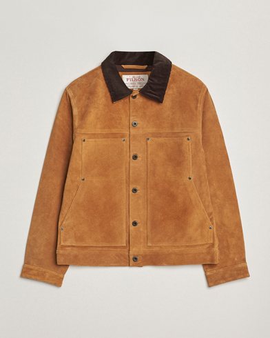 Herr | Filson | Filson Short Lined Suede Cruiser Saddle Brown