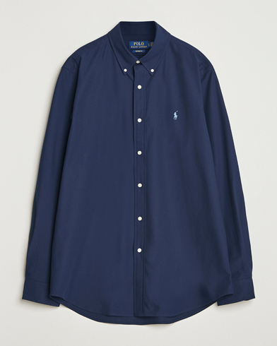 Herr | Polo Ralph Lauren | Polo Ralph Lauren Custom Fit Stretch Poplin Shirt Newport Navy