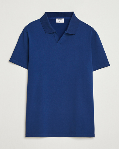 Filippa K Soft Lycra Polo T-Shirt Royal Navy – Blå