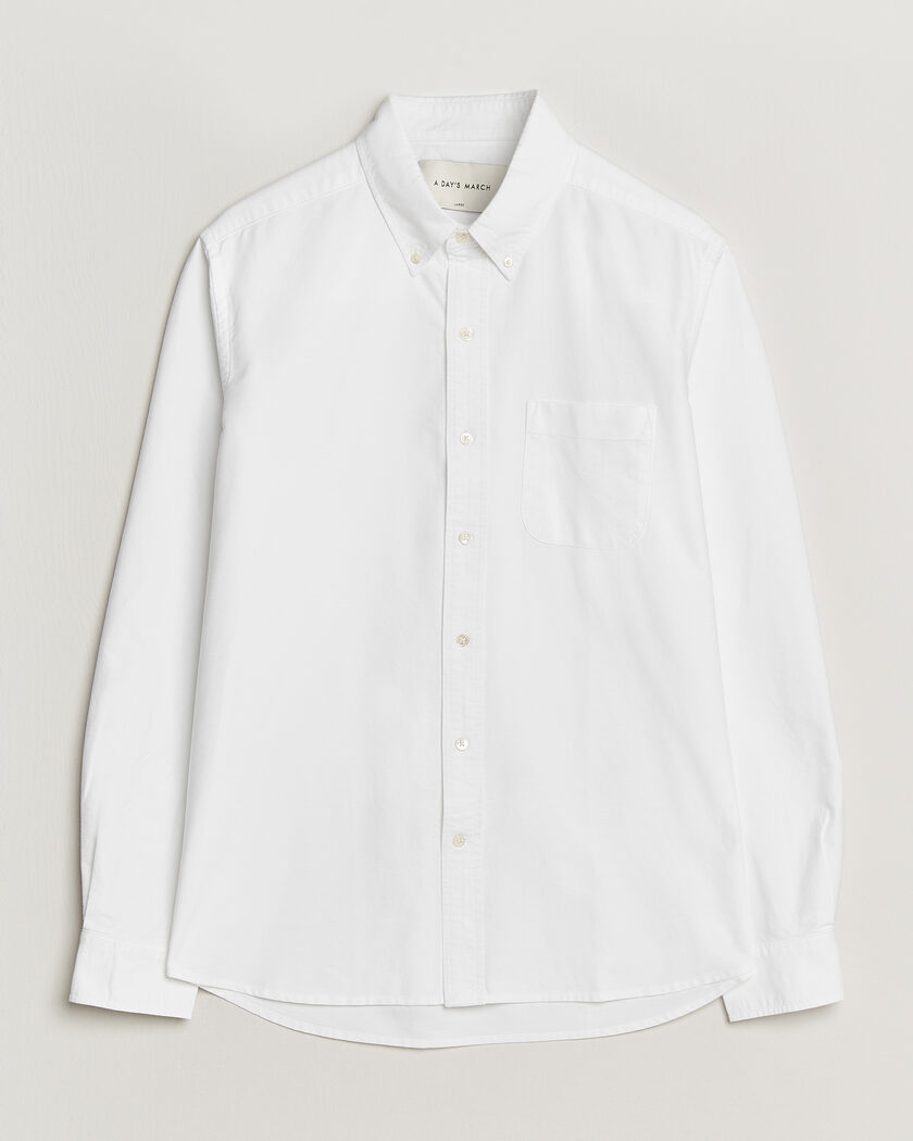 A Day's March Classic Oxford Shirt White – Vit