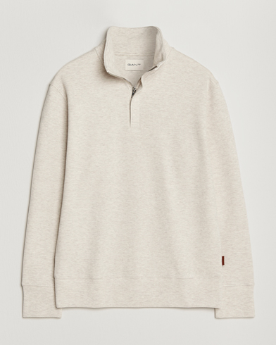 Gant Light Sacker Rib Half Zip Seed Melange – Beige