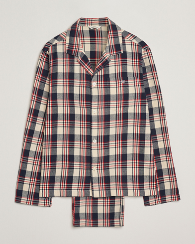 GANT Flannel Checked Pyjama Set Ruby Red – Röd