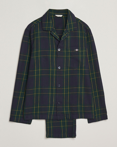 GANT Flannel Checked Pyjama Set Forest Green – Grön