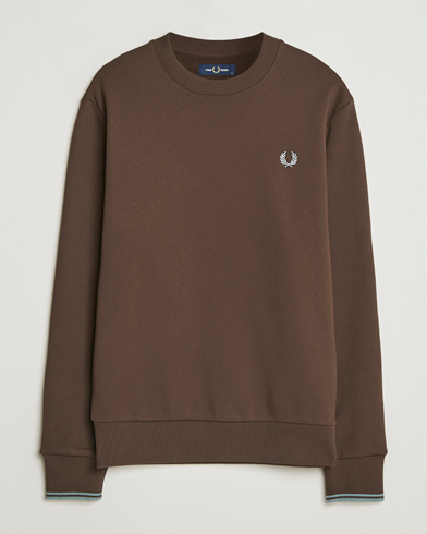 Fred Perry Crew Neck Sweatshirt Burnt Tobacco – Brun